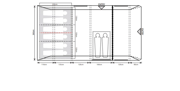 Outdoor Revolution Airedale 6.0s Tent 4 Outdoor Revolution Airedale 6.0s Tent - Image 2