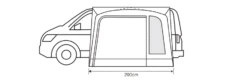 Outdoor Revolution Cayman Cona Air Driveaway Awning Low (2022) -Outdoor Revolution Shop cayman cona air 3